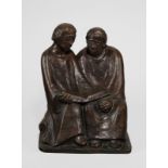 Ernst Barlach (Wedel 1870 – 1938 Rostock)„DIE LESENDEN MÖNCHE III“. 1932Bronze with brown patina.