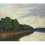 Walter Leistikow (Bydgoszcz 1865 – 1908 Berlin)„HAVELSEE BEI BERLIN“. Circa 1907Oil on canvas.  64,5