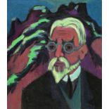 Ernst Ludwig Kirchner (Aschaffenburg 1880 – 1938 Davos)  „PORTRÄT BOSSHART“. 1922  Oil on canvas.