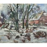 Lovis Corinth (Tapiau/East Prussia 1858 – 1925 Zandvoort)„GUTSHOF IM WINTER“. 1912Oil on canvas.  79