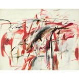 Peter Brüning (Düsseldorf 1929 – 1970 Ratingen)„OHNE TITEL“. Circa 1961Oil and coloured chalk on