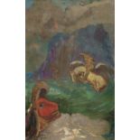 Odilon Redon (Bordeaux 1840 – 1916 Paris)  „ROGER ET ANGÉLIQUE“ (AUCH „SAINT GEORGES ET LE DRAGON“