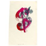 Andy Warhol (1928 Pittsburgh – 1987 New York)Dollar Sign. 1982Farbserigraphie auf Papier.  Ca.