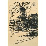 Emil Nolde (1867 Nolde – 1956 Seebüll)„Mühle“. 1907Lithographie auf Papier.  49 × 35,5 cm (53,7 ×