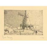 Lyonel Feininger (1871 New York – 1956 New York)„Alte Windmühle“. 1911/12Radierung auf Bütten.  13,8