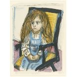 Otto Dix (1891 Gera-Untermhaus – 1969 Singen)„Sitzendes Kind (im Stuhl)“. 1964Farblithographie auf