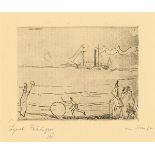 Lyonel Feininger (1871 New York – 1956 New York)„Am Strande“. 1910Radierung auf Velin.  13,5 × 17,