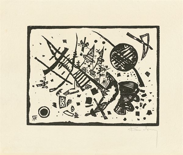 Wassily Kandinsky (1866 Moskau – 1944 Neuilly)„Holzschnitt für die Ganymed-Mappe“. 1924Holzschnitt