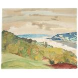 Erich Heckel (1883 Döbeln – 1970 Radolfzell am Bodensee)„Höri – Landschaft“. 1936Aquarell und