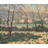 Heinrich Nauen (1880 Krefeld – 1940 Kalkar)Landschaft. 1905Öl auf Leinwand.  46 × 55 cm ( 18 ⅛ ×