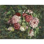 Christian Rohlfs (1849 Niendorf – 1938 Hagen)„Rosen“. 1889Öl auf Leinwand.  36,8 × 46,8 cm (