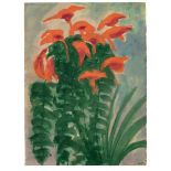 Emil Nolde (1867 Nolde – 1956 Seebüll)„Lilien“. Um 1925/30. Aquarell auf Japanbütten.  47,5 × 35,3