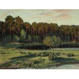 Walter Leistikow (1865 Bromberg – 1908 Berlin)„Grunewald“. Öl auf Leinwand.  60 × 80 cm ( 23 ⅝ ×