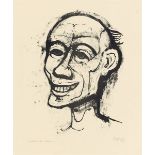 Karl Hofer (1878 Karlsruhe – 1955 Berlin)„Lachender Mann“. 1945/48Lithographie auf Papier.  28 ×