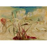 Charles Crodel (1894 – 1973)Blüten. Öl auf Holz, auf Hartfaser aufgezogen.  24 × 33 cm ( 9 ½ × 13