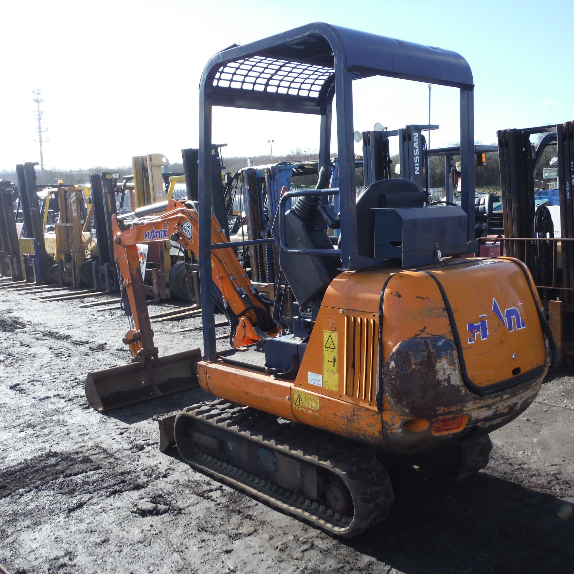 2010 HANIX H15B-2 rubber tracked mini excavator c/w bucket, blade & piped (s/n H1562219)(802 rec - Image 4 of 4