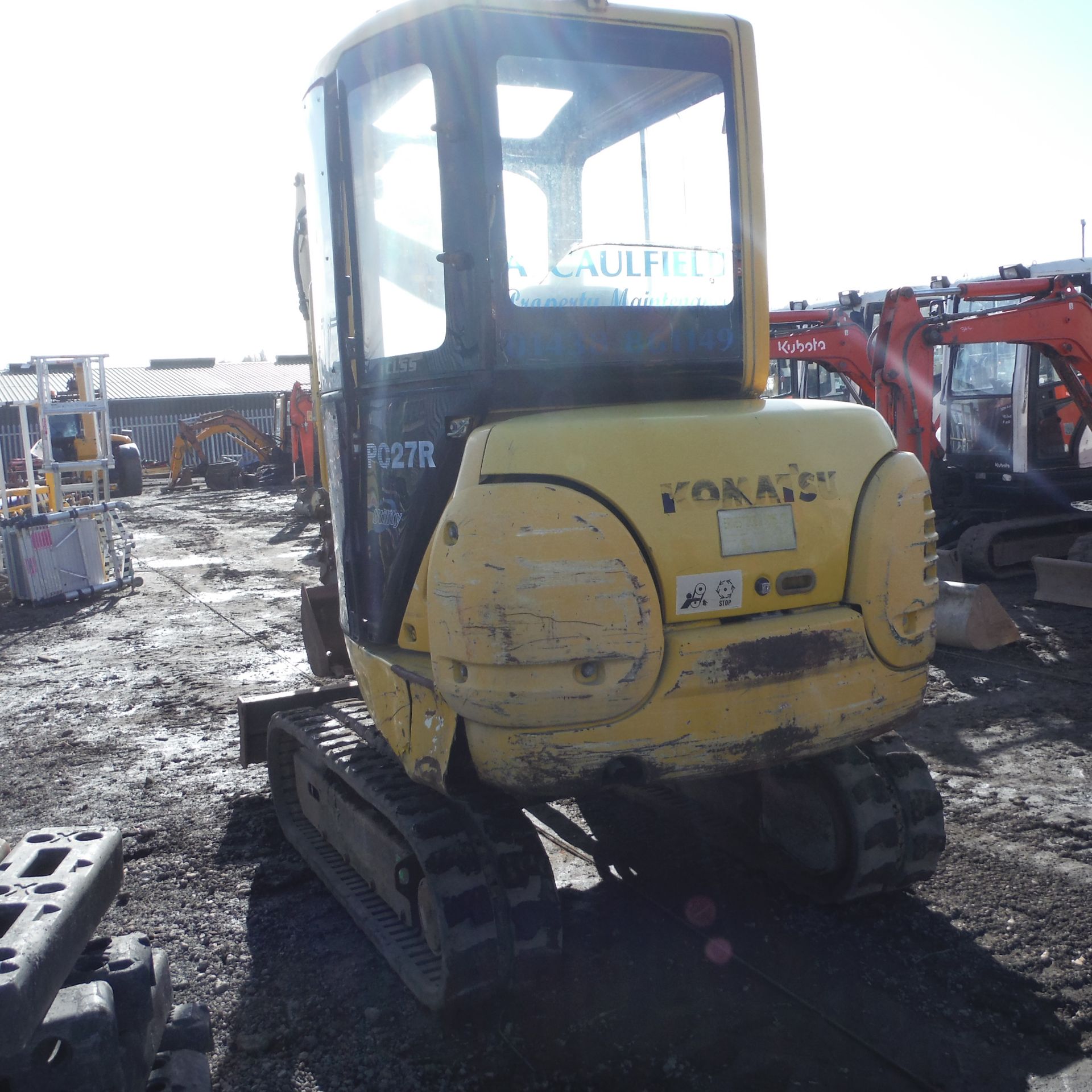 2001 KOMATSU PC27R-8 rubber tracked excavator c/w bucket, blade & piped (s/n F30972) (3572 rec - Image 4 of 4