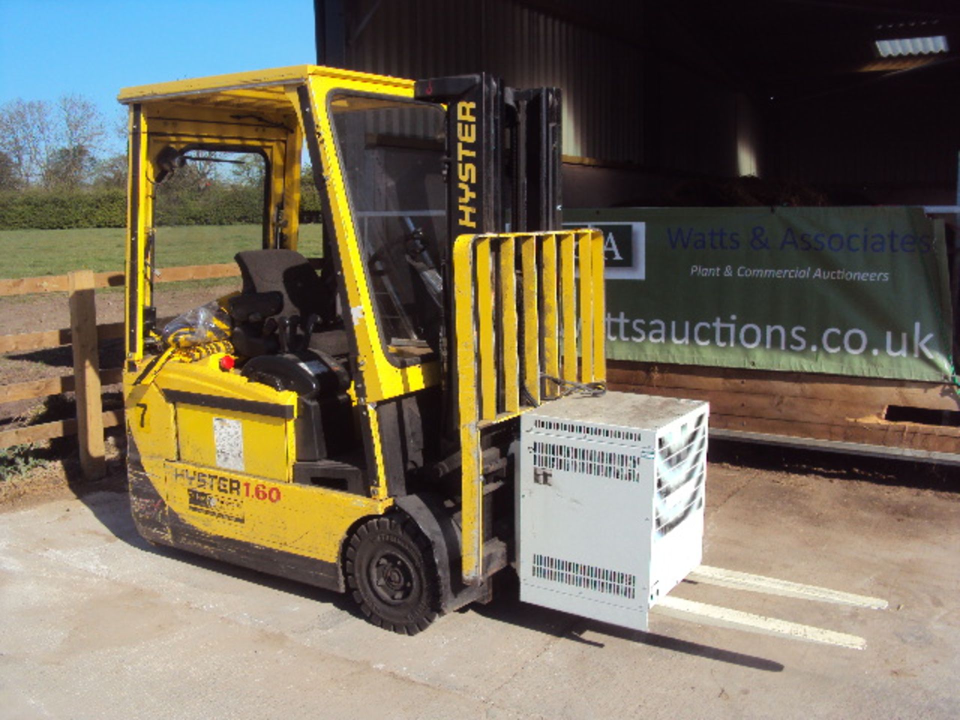 2008 HYSTER J1.60MT 1.6t battery driven forklift truck with Weather-shield cab, side-shift,