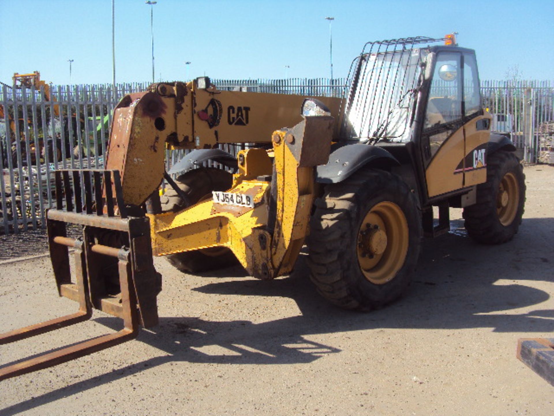 2004 CATERPILLAR TH360B telescopic handler (s/n CRX02828) (Reg: YJ54 GLB) (3372 rec hours) with