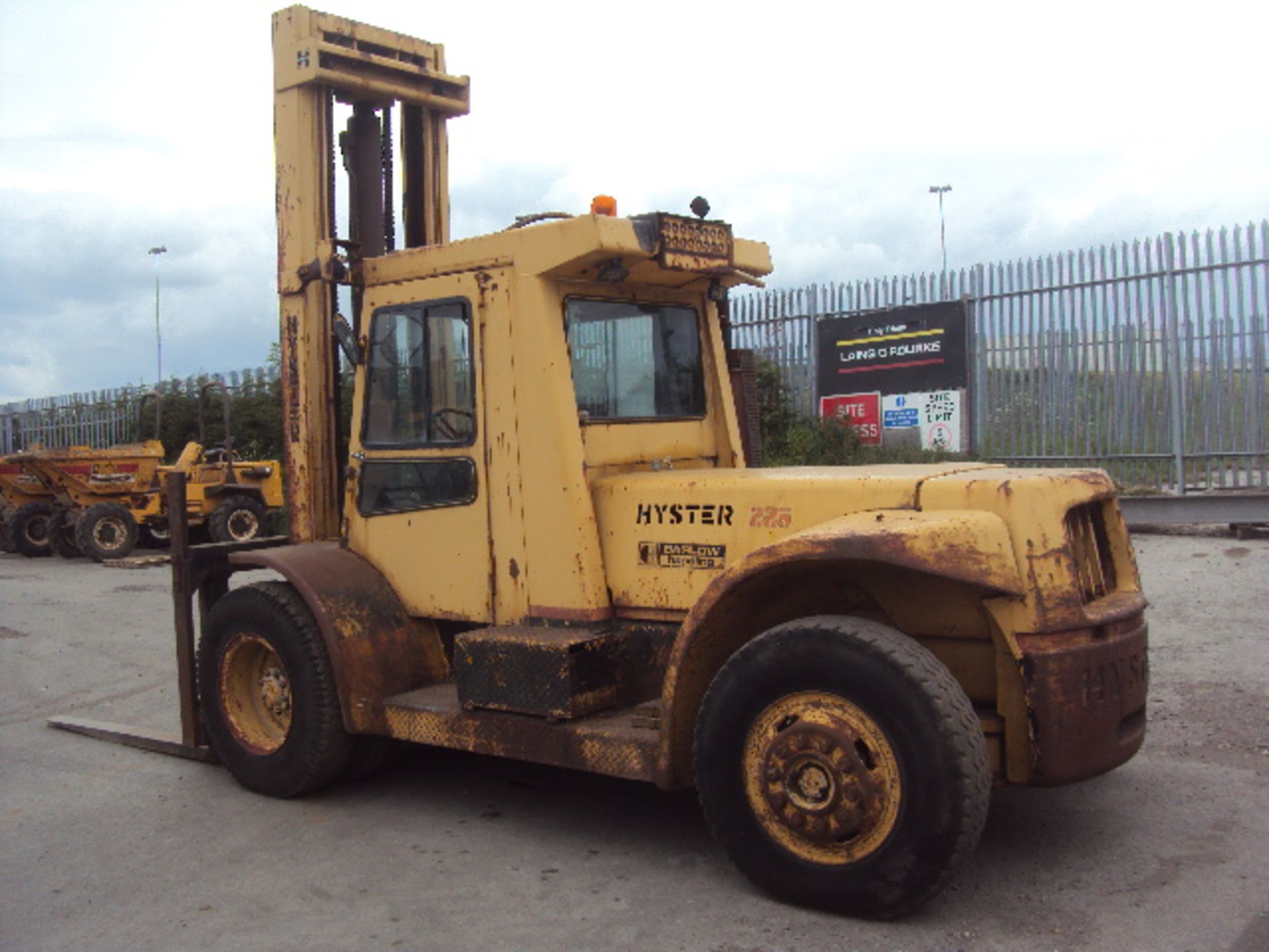 HYSTER H225 10t diesel driven forklift truck S/nC7A1660Z with dual wheels & duplex mast (RDL) - Image 3 of 6