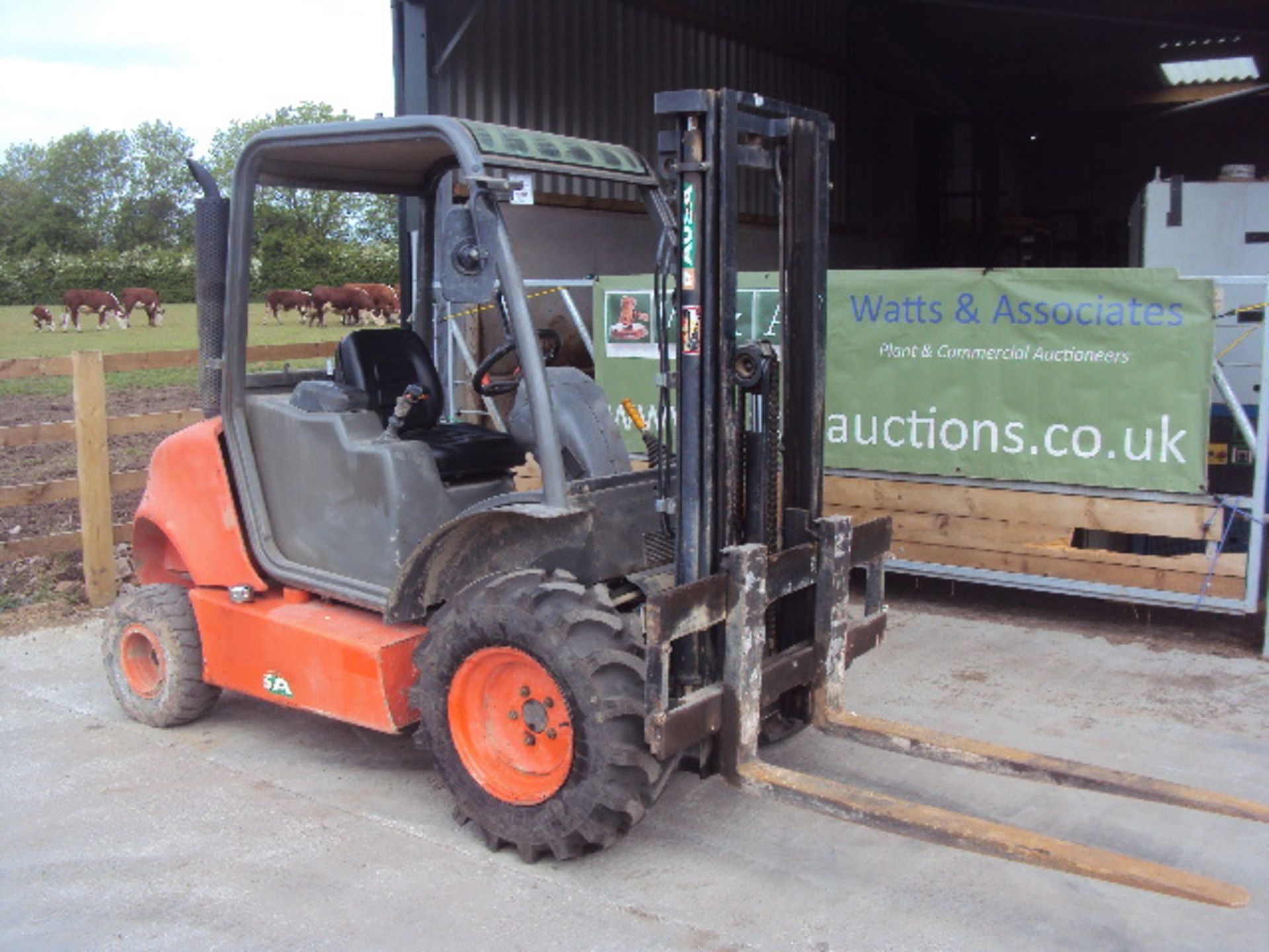 2007 AUSA C150H 1.5t diesel driven rough terrain forklift truck S/n: V1505-7E462 with duplex free-