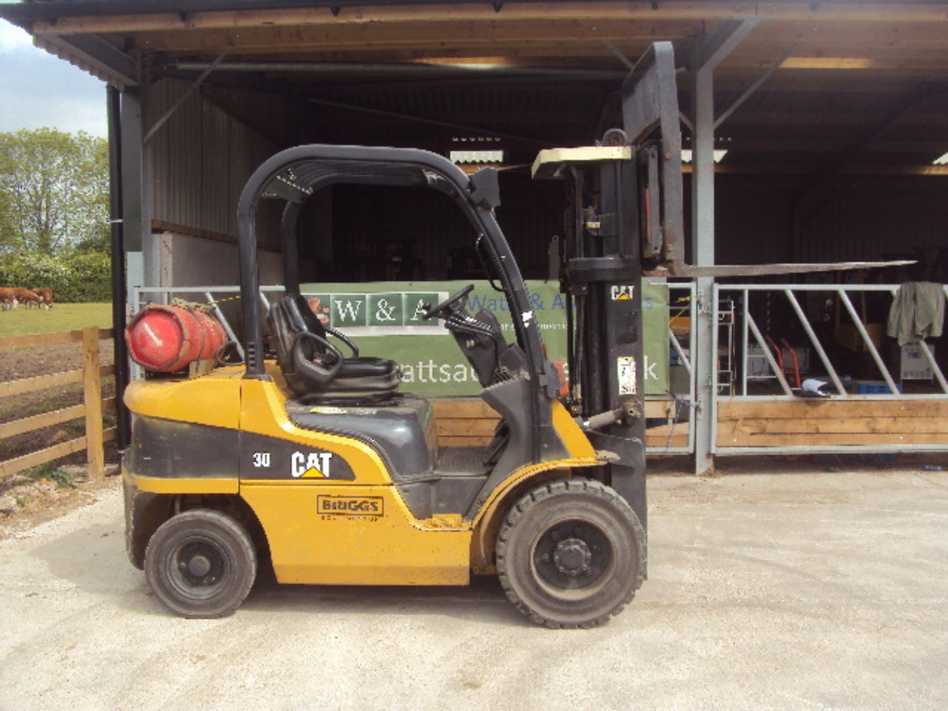 2008 CATERPILLAR GP30N 3t gas driven forklift truck S/n: ET15FL00656 (6339 recorded hours) with - Image 7 of 7