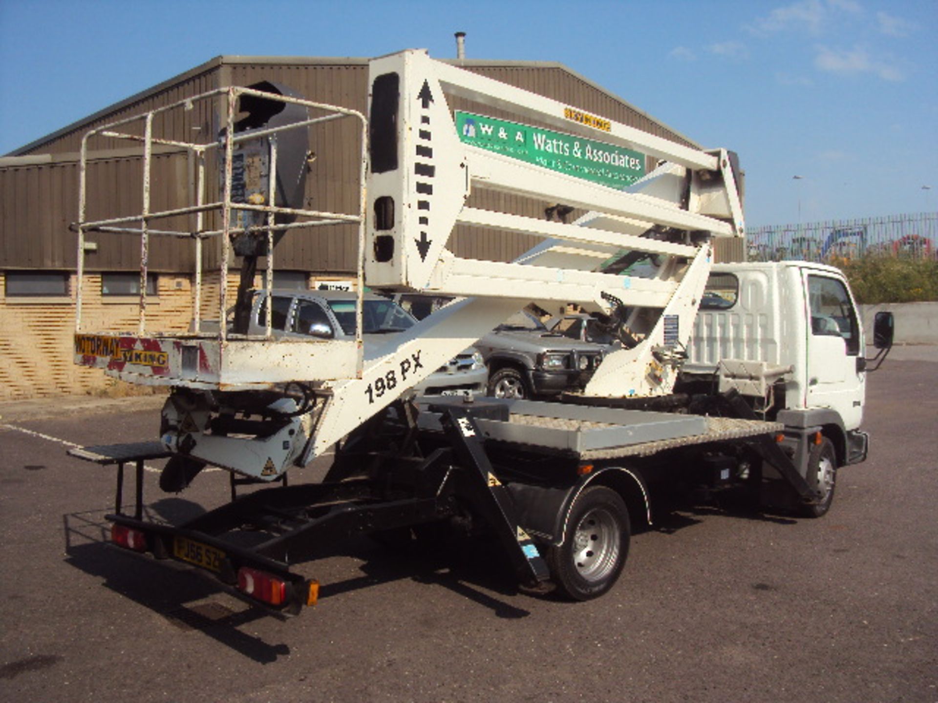 2006 NISSAN Cabstar Reg: FJ56 SZL with 2006 SKY KING E198PX mounted cherry picker (101418 recorded - Image 7 of 11