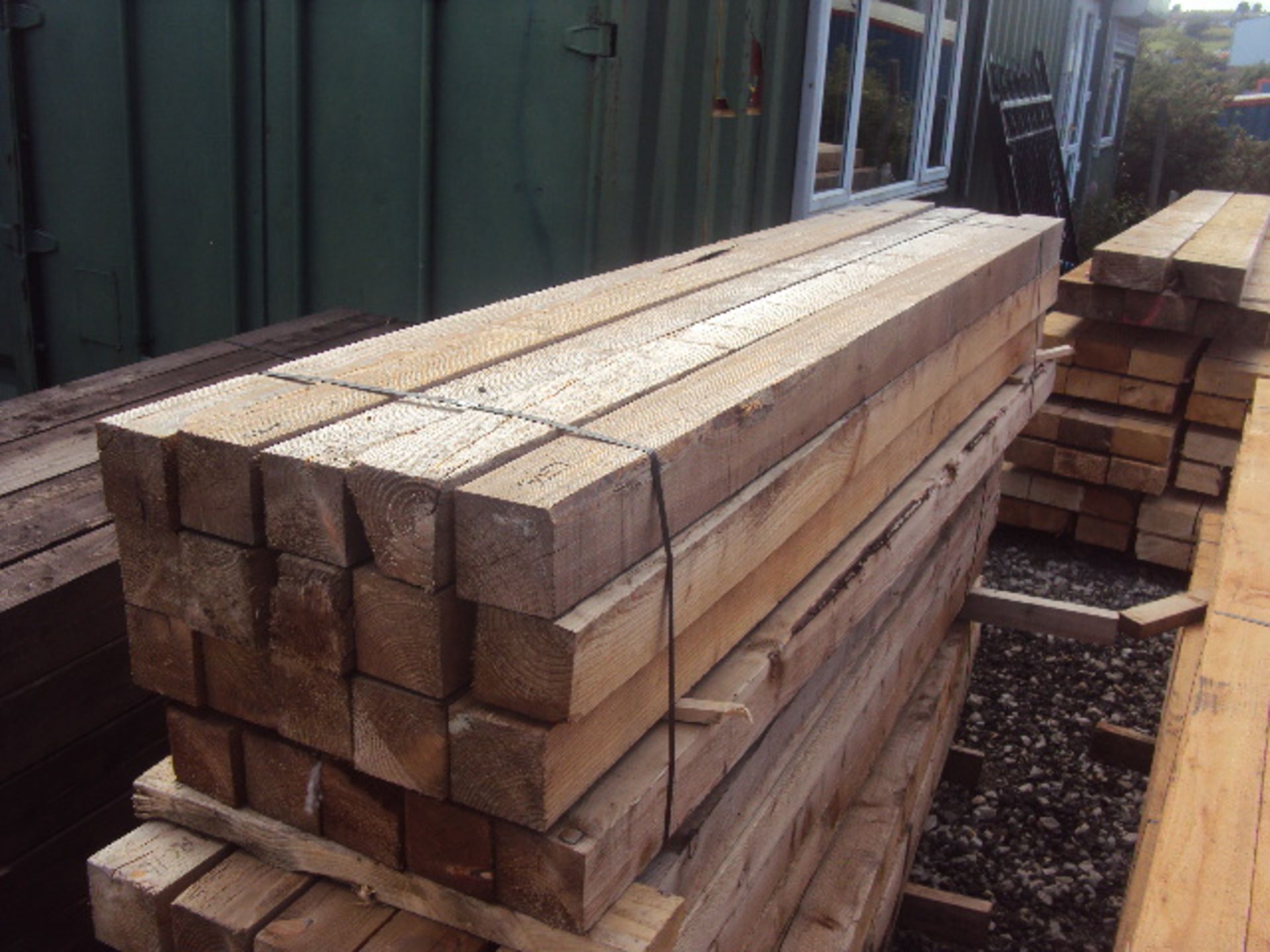 20 lengths of 4'' x 4'' x 8ft Larch timber