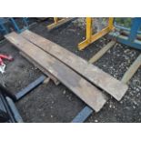 Pair of 10t forklift truck fork extensions