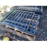 Set of double driveway gates & single gate c/w posts