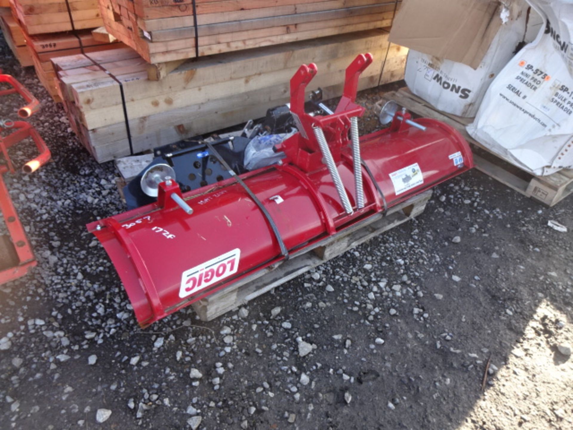 LOGIC 6' snow plough c/w mounting bracket & electric lift actuator to suit quad/mule