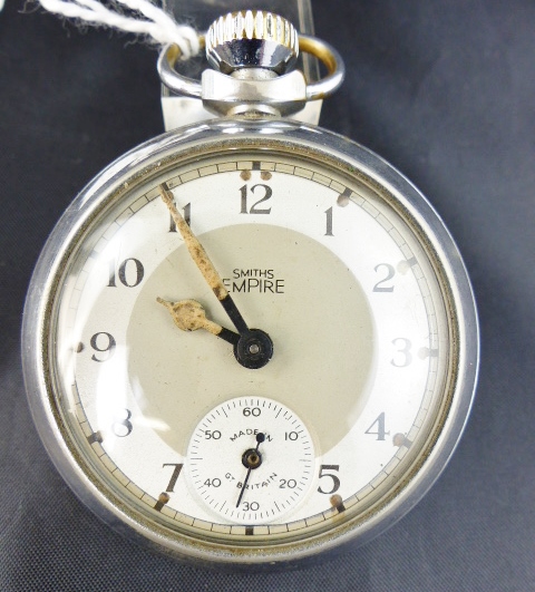 Chrome Smiths Empire pocket watch. Worki