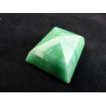 Large emerald cut jade cabochon. 35g. L: