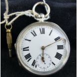 Hallmarked silver pocket watch, Birmingh