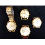 Four vintage gents wristwatches includin
