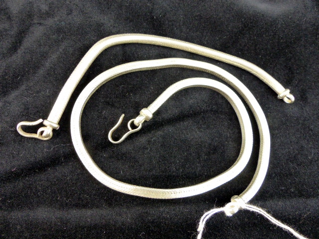 Sterling silver snake bracelet and neckl - Image 2 of 3