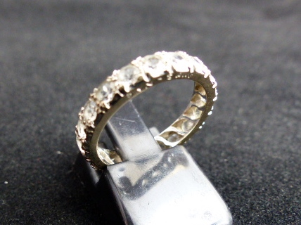 Hallmarked silver eternity ring. Size N