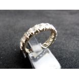 Hallmarked silver eternity ring. Size N