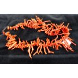Coral necklace with 800 silver clasp.