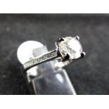 18 ct white gold 0.75 ct diamond solitai