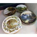 Selection of collectors plates mainly Coalport and Royal Albert