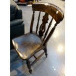 Wooden spindles back chair