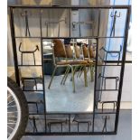 Wrought iron framed mirror