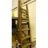 Pair of vintage wooden step ladders