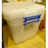 Three 55L mega storage boxes