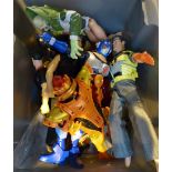 Box of Action Man style toys