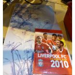 2010 LFC guide and a chinese style print on board of birds