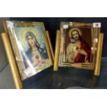 Art Deco gold and silver frames with pictures