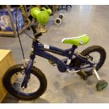 Children's Ben 10 bike with stabilisers.