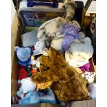 Box of TY attic treasures collection stuffed toys.